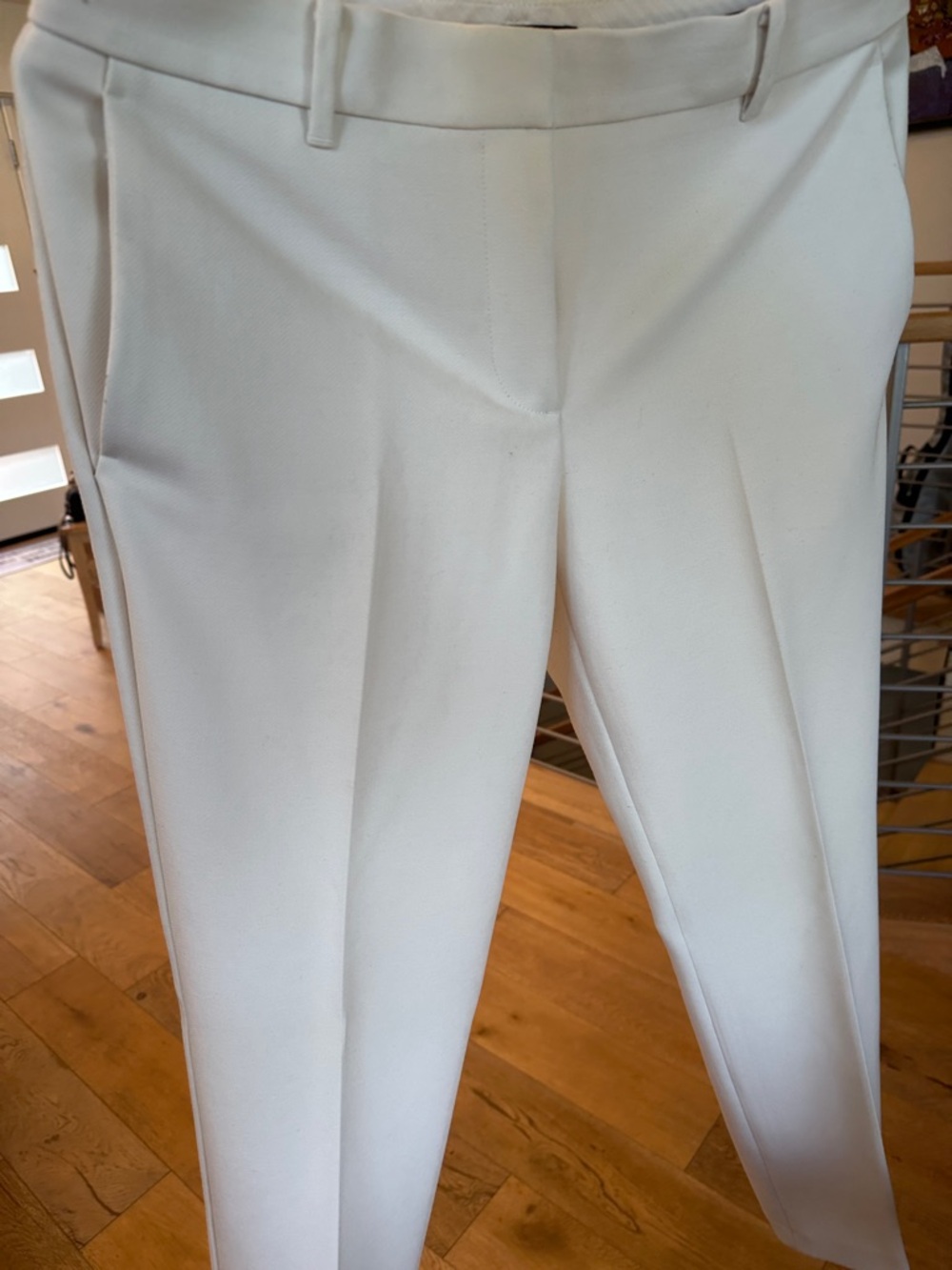 Ann Taylor Cream Straight Leg Pants